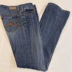 Women’s Seven 7 Jeans Embroidered Boot cut Size 29 Denim Stretch Blue